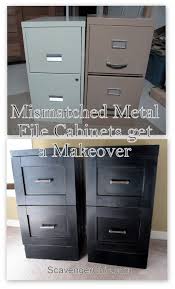 Start by ripping two side pieces to the. Mismatched Metal File Cabinets Get A Makeover Scavenger Chic