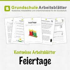 Grundschule am nok » termine » feiertag (christi himmelfahrt). Feiertage Kostenlose Arbeitsblatter