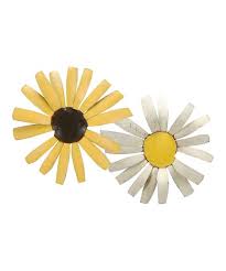 Gold metal daisy coat hook store without a home. Primitives By Kathy Yellow White Daisy Wall Art Set Best Price And Reviews Zulily