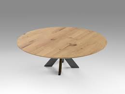 Der tisch hat eine höhe von 78 cm, durchmesser esstisch eiche massivholz rund oval 4 stühle. Runder Tisch Eiche Massiv Schweizer Kante Milan