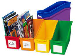 Each bin has a vinyl pocket in front for the included label. Connect Store Book Bins At Lakeshore Learning
