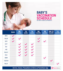 vaccination chart for babies in india 2019