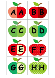 Apple Alphabet Matching Game Free Printables Apple Alphabet Apple Alphabet Match Alphabet Matching
