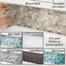 Multi Colored Adhesive Mosaic Backsplash Tiles For Kitchen And Bathroom Set Of 6 Walmart Com In 2020 Mosaic Backsplash Inexpensive Backsplash Ideas Diy Kitchen Backsplash