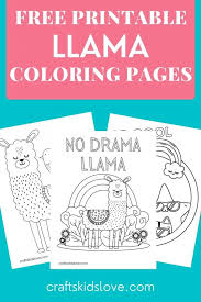 Inside this llama coloring page set, we've included 7 unique pages loaded with llama fun! Free Printable Llama Coloring Pages Crafts Kids Love