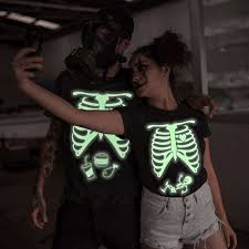 Try our personal style service. Glow In The Dark Shirt Maternity Skeleton Halloween Couple Shirts
