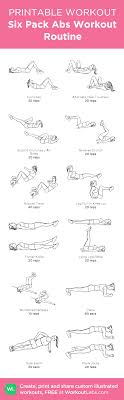 Six Pack Abs Workout Routine My Custom Printable Workout By