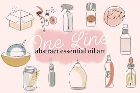 One Line Abstract Essential Oil Art In 2020 Art Essentials Essential Oils Oils