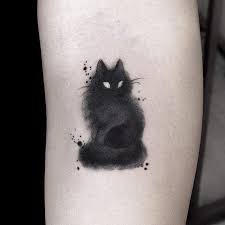 This Tattoo Of A Black Cat Cute Cat Tattoo Cat Tattoo Cat Tattoo Designs