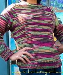 Long cardigan with yoke and short sleeves. Raglan Sleeves Allfreeknitting Com