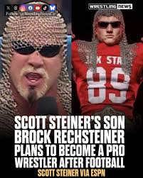 ESPN recently caught up with Scott Steiner to discuss his son Brock  Rechsteiner's athletic career and the possibility of Brock following in his  legendary footsteps. When asked if Brock was considering a