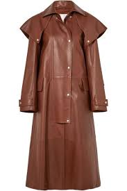 Brown Leather Trench Coat Calvin Klein 205w39nyc Leather Trench Coat Designer Trench Coats Trench Coat Sale