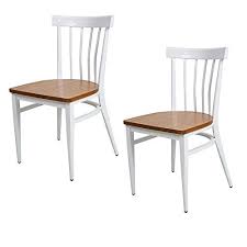 Dporticus Dining Room Chairs W Solid Wood Seat Metal Frame Restaurant Chairs Residential And Commercial Restaurant Chairs Metal Restaurant Dining Room Chairs