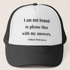 Shakespeare Quote 9a Trucker Hat Zazzle Com In 2021 Funny Hats Trucker Hat Funny Trucker Hat