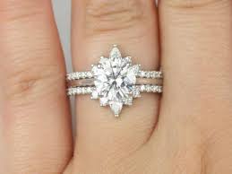 This Set Is Both Classic And Unique The Wedding Ring Really Adds Extra Interest To The One Wedding Rings Vintage Unique Engagement Rings Wedding Rings Unique