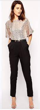 Shiny Top With Black Pants Wedding Guest Outfit Winter Wedding Guest Pants Guest Outfit