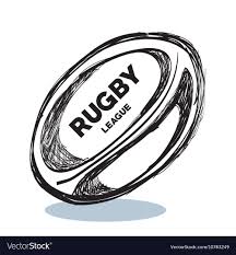 Hand Drawing Rugby Ball Design Vector Image On Vectorstock Rugby Ball Rugby Drawing Rugby
