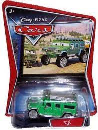 Disney Pixar Cars T J Hummer 1 55 Scale Diecast By Mattel 12 99 The Background Card Does Not Have T Disney Cars Toys Disney Cars Diecast Disney Pixar Cars
