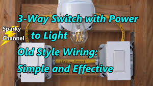 You will see that there is a hot wire that is then spliced through a switch and that then goes to the hot terminal of the light. 3 Way Switch With Power To Light Old Style Wiring Simple And Effective Youtube
