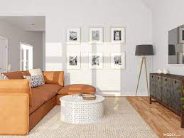 How To Design A Living Room With A Corner Fireplace Layout Modsy Blog Fireplaces Layout Living Room Design Layout Corner Fireplace Layout