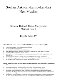 Soalan Soalan Dari Non Muslim Pdf
