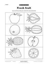 Fruit Matching Worksheet Crafts And Worksheets For Preschool Toddler And Kindergarten Fruits And Vegetables Worksheets Preschool