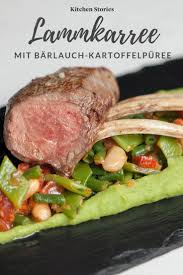 Lammkarree Mit Barlauch Kartoffelpuree Und Bohnen Chorizo Cassoulet Rezept In 2020 Rezepte Lammkarree Und Hauptspeise