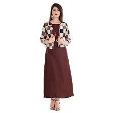 Buy Maroon and Beige 3/4 Sleeve Cotton Jacket With Cut Sleeve ...