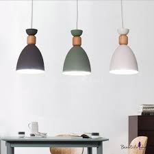 Nordic Simple Style One Light Mini Pendant For Bar And Cafe In White Green Grey Green Pendant Light Tropical Pendant Lighting Wooden Pendant Lighting