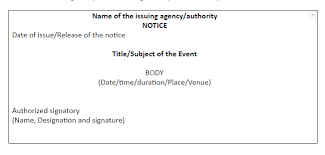 Do this so that the recipient immediately knows the purpose of the letter. Notice Writing Notice Writing Class 12 Format Topics Examples Samples