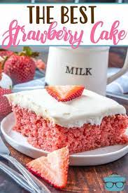 How to make strawberry cookies with cake mix. Easy Fresh Strawberry Cake Video The Country Cook