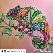 This chameleon is looking at you while he climbs this pen and ink dotwork mandala. 21 Chameleon Ideas