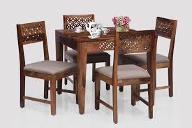 Get sheesham wood dining table set 4 seater ⭐upto 55% off⭐, ⭐free shipping⭐ in bangalore, mumbai or across india. Furniselan Sheesham Wood And Fabric 4 Seater Dining Table Set With 4 C Furniselan