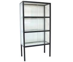 Hk Living Vitrinenschrank Aus Glas Holz Schwarz 75x36x148cm Vitrine Vitrinenschrank Glasvitrine