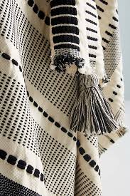 Black And White Striped Throw Blanket Zephyr Throw Blanket In 2020 Boho Throw Blanket White Throw Blanket Bed Throws