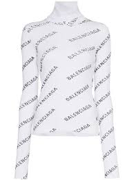 Balenciaga Logo Knit Hooded Top Farfetch Haut Monogramme Balenciaga