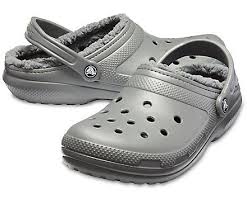 Classic Fuzz Lined Clog Slate Grey Smoke Lined Crocs Crocs Classic Crocs