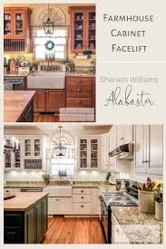 From Oak To Alabaster Kitchen Cabinet Facelift Painted By Kayla Payne Kitchen Cabinets Painting Kitchen Cabinets Kitchen Renovation