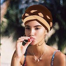 Woeoe Pattern African Turban Beige Soft Beanie Cap Headwear Stretch Printed  Sleep Head Wrap Elastic Floral Head Scarf for Women and Girls : Amazon.in:  Clothing & Accessories