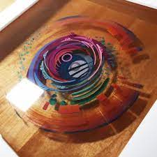 3d Painting Layered Resin And Acrylic Paint Epoxy Resin Art Resin Art Resin Painting