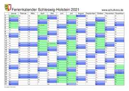 Gesetzliche feiertage und ferien in niedersachsen fuer 2021. Schulferien Kalender Schleswig Holstein Sh 2021 Mit Feiertagen Und Ferienterminen