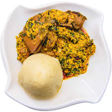 Nigerian egusi soup is a soup thickened with ground melon seeds and contains leafy and other vegetables. Egusi Soup With Semo Water Take Away Ntachiosa