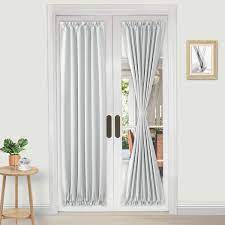 Walmart.com has been visited by 1m+ users in the past month Amazon Com Dwcn French Door Curtains Rod Pocket Thermal Blackout Curtain For Doors With Glass Window Kitchen And Patio Doors For Privacy 25 X 72 Inches Long 1 Curtain Panel With Tieback