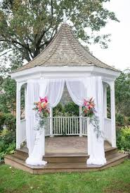 Elegantly Whimsical Rainy Day Indian American Fusion Wedding Outdoor Wedding Decorations Outdoor Wedding Ceremony Arch Gazebo Wedding Decorations