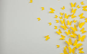 Blue butterfly, isolated on white background. Aesthetic Pastel Yellow Butterfly Wallpaper Novocom Top