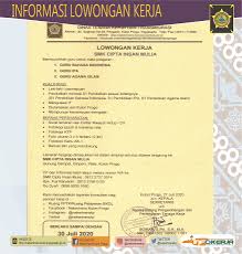 Disnakertrans Lowongan Guru Pengajar Bhs Indonesia Ipa Pai Di Smk Cipta Insan Mulia Kulon Progo