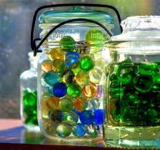 I Have Marbles In Jars In My Kitchen Window Marble Jar Glass Marbles
