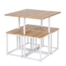 Furniturer 5 Piece Wooden Metal Dining Table Sets Square Https Www Amazon Com Dp B07l317m48 Square Dining Tables Metal Dining Table Dining Table Setting