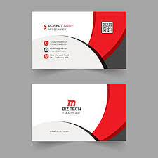 Customize a business card template with a logo, at no additional cost. Red Vector Business Card Template Business Cards Vector Templates Red Business Cards Business Card Mock Up