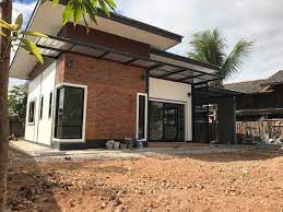 สร างบ านโมเด ร นช นเด ยว พ นท ใช สอย 98 ตร ม 2 ห องนอน ในงบประมาณ 5 แสนกว าๆ สำหร บบ านหล งน เป นบ านของค ณ ben sudawa ภายนอกบ าน บ านโมเด ร น ร ปแบบบ าน
